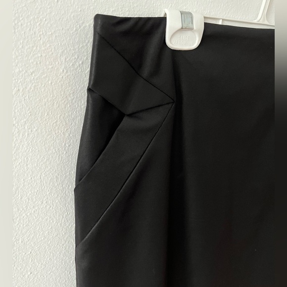 Club Monaco Black Wool Midi skirt Quiet luxury neutral office wear Style00300747 - Picture 8 of 12